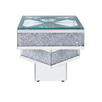 ACME 81467 Noralie End Table, Mirrored & Faux Diamonds