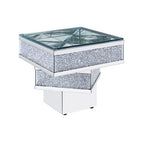 ACME 81467 Noralie End Table, Mirrored & Faux Diamonds