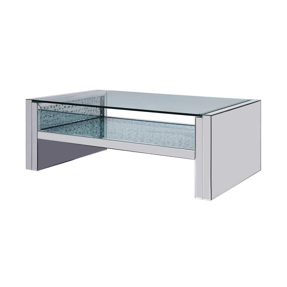ACME 81470 Nysa Coffee Table, Mirrored & Faux Crystals