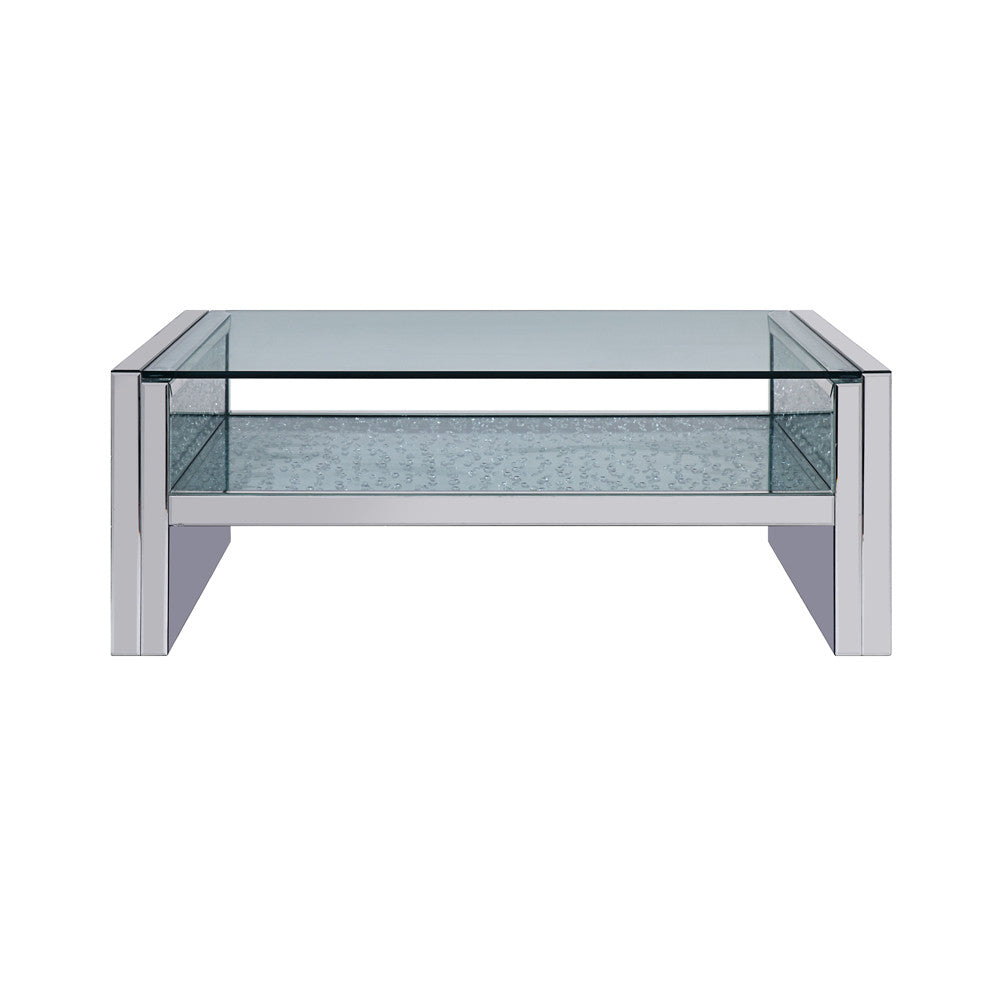 ACME 81470 Nysa Coffee Table, Mirrored & Faux Crystals