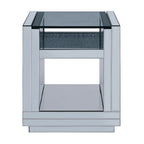 ACME 81472 Nysa End Table, Mirrored & Faux Crystals