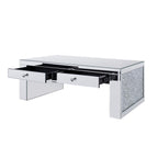 ACME 81475 Noralie Coffee Table, Mirrored & Faux Diamonds