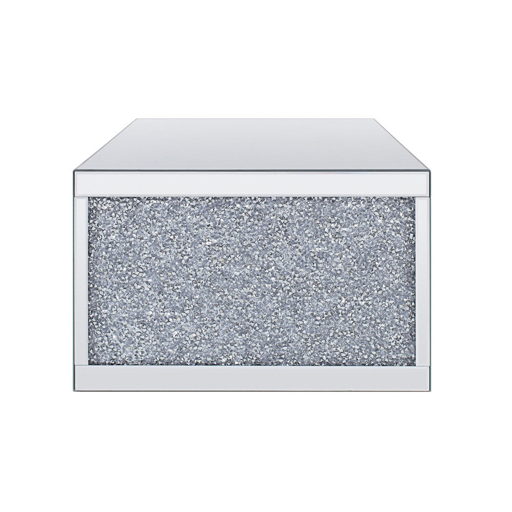 ACME 81475 Noralie Coffee Table, Mirrored & Faux Diamonds