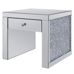 ACME 81477 Noralie End Table, Mirrored & Faux Diamonds