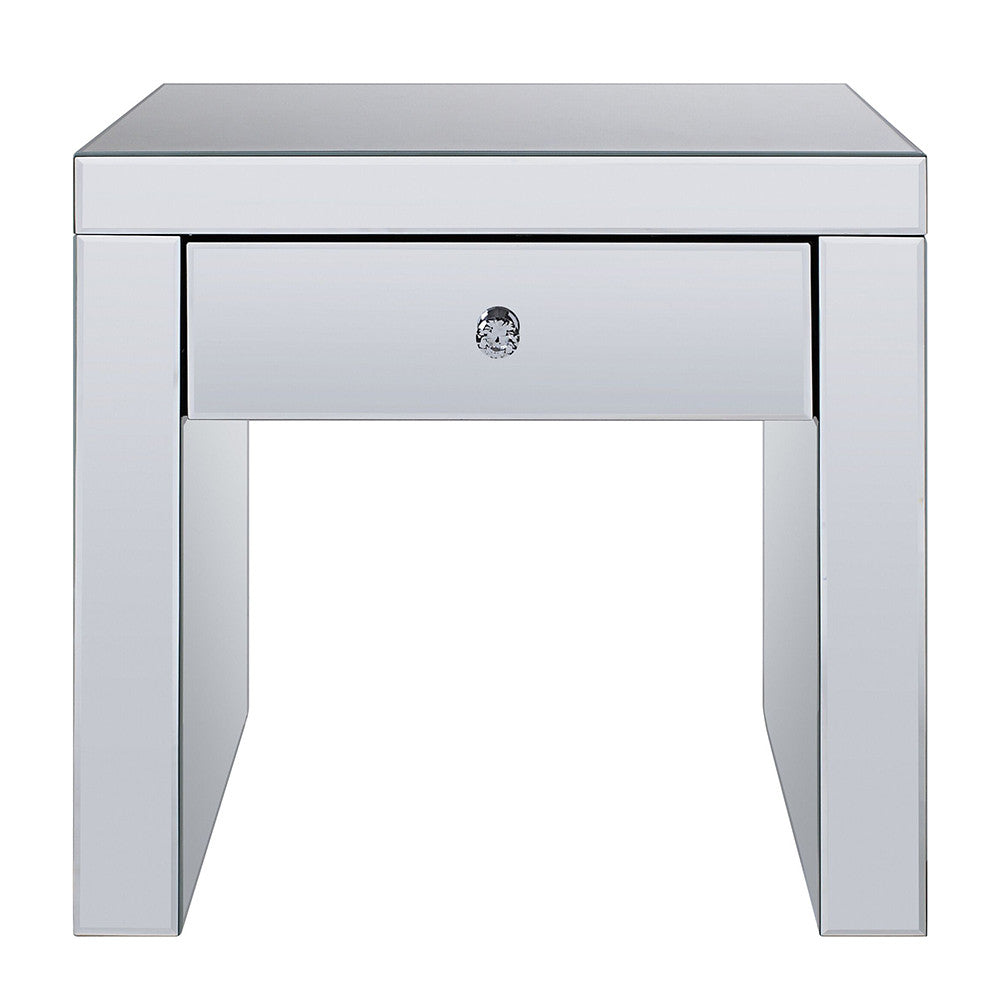 ACME 81477 Noralie End Table, Mirrored & Faux Diamonds