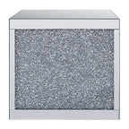 ACME 81477 Noralie End Table, Mirrored & Faux Diamonds