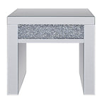ACME 81477 Noralie End Table, Mirrored & Faux Diamonds