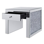 ACME 81477 Noralie End Table, Mirrored & Faux Diamonds