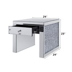 ACME 81477 Noralie End Table, Mirrored & Faux Diamonds