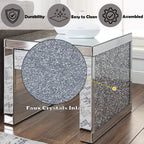 ACME 81477 Noralie End Table, Mirrored & Faux Diamonds