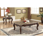 ACME 81685 Devayne Coffee Table, Marble & Dark Walnut
