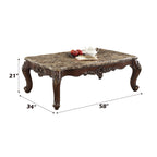 ACME 81685 Devayne Coffee Table, Marble & Dark Walnut