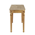 ACME 81718 Daesha Sofa Table, Marble & Antique Gold