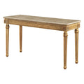 ACME 81718 Daesha Sofa Table, Marble & Antique Gold