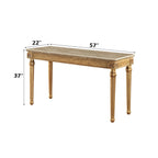 ACME 81718 Daesha Sofa Table, Marble & Antique Gold