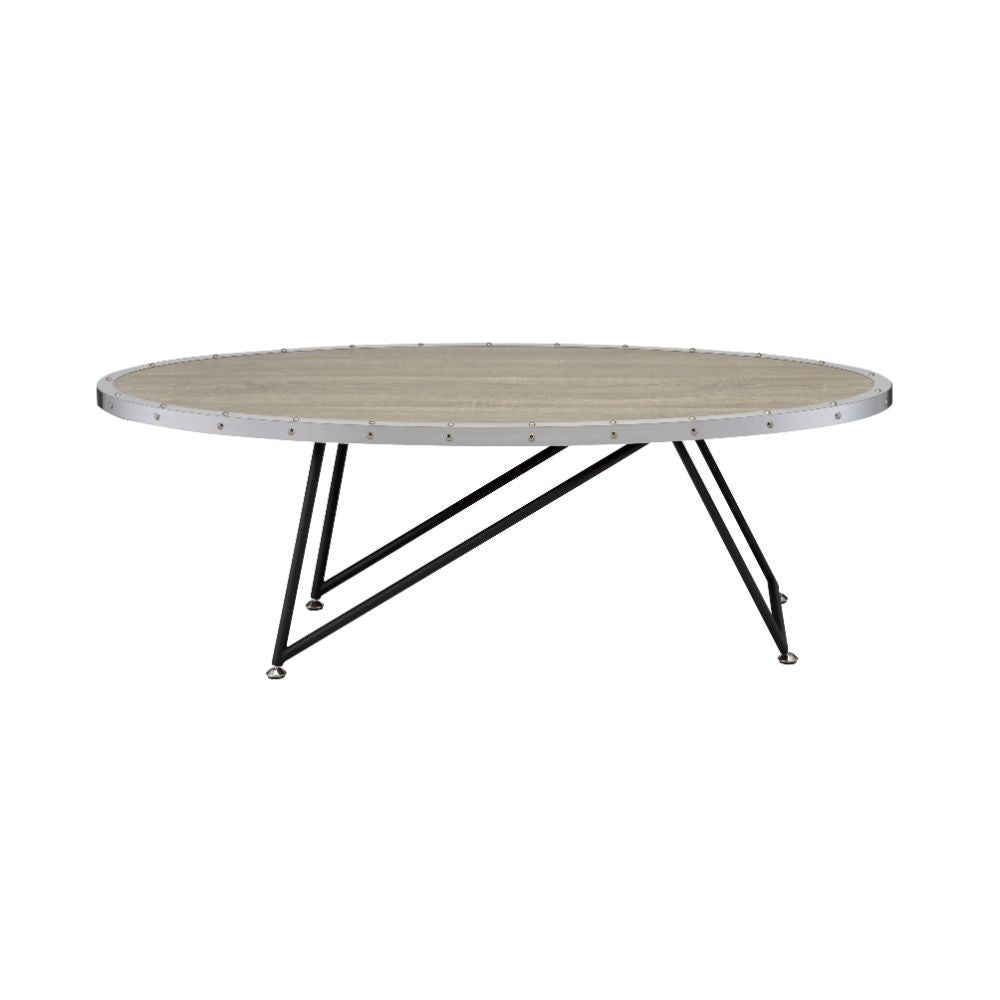 ACME 81730 Allis Coffee Table, Weathered Gray Oak