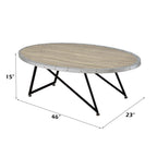 ACME 81730 Allis Coffee Table, Weathered Gray Oak