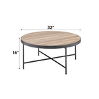 ACME 81735 Bage Coffee Table, Weathered Gray Oak