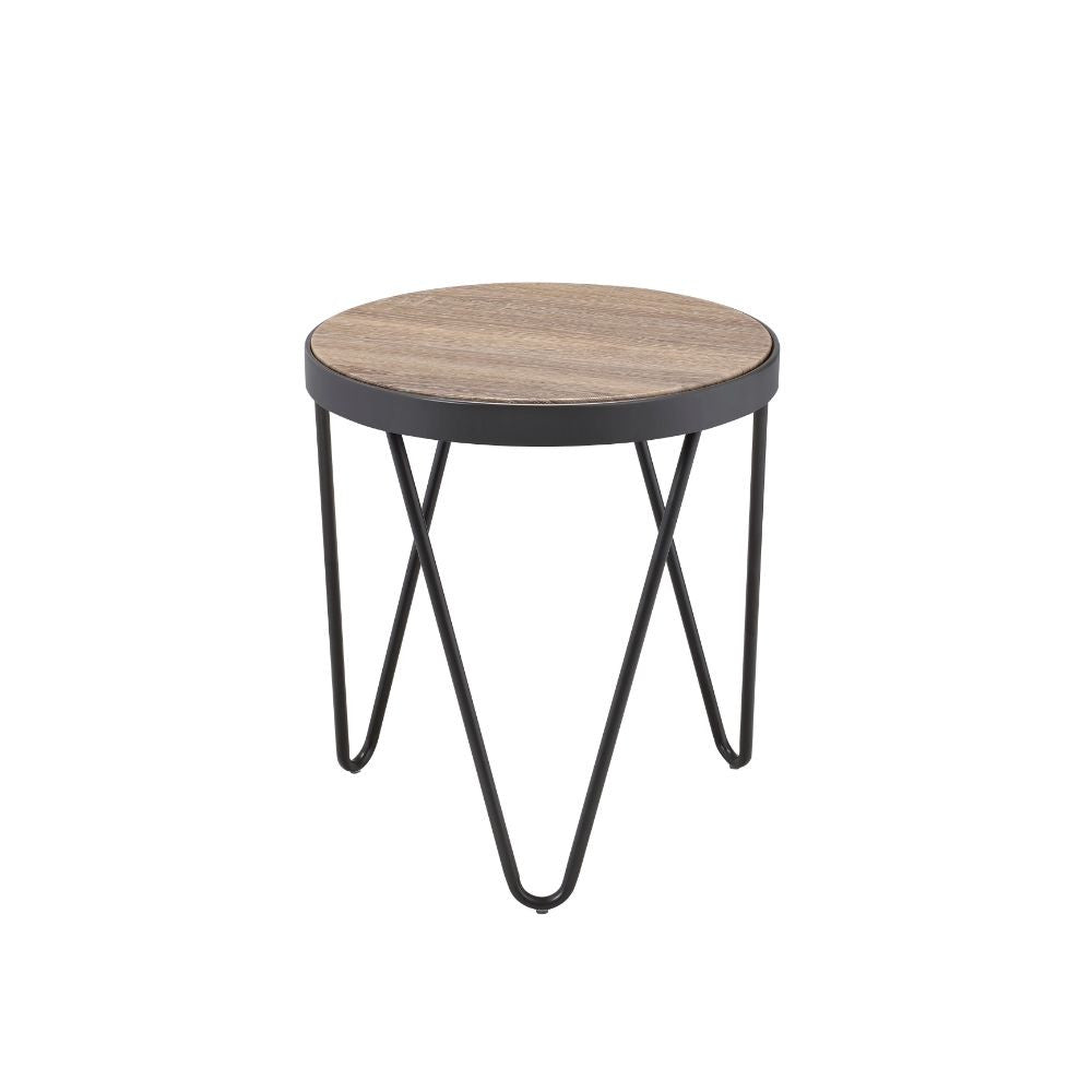 ACME 81737 Bage End Table, Weathered Gray Oak