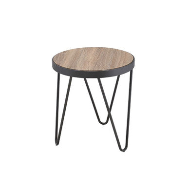 ACME 81737 Bage End Table, Weathered Gray Oak