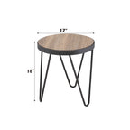ACME 81737 Bage End Table, Weathered Gray Oak