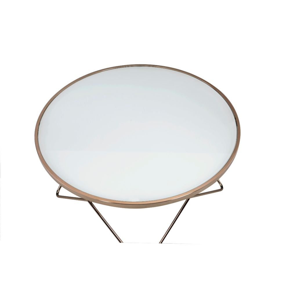 ACME 81825 Valora Coffee Table, Champagne & Frosted Glass  1