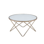 ACME 81825 Valora Coffee Table, Champagne & Frosted Glass