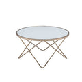 ACME 81825 Valora Coffee Table, Champagne & Frosted Glass