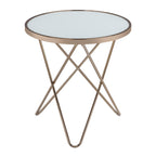ACME 81827 Valora End Table, Champagne & Frosted Glass  1
