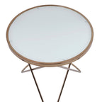 ACME 81827 Valora End Table, Champagne & Frosted Glass  2
