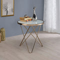 ACME 81827 Valora End Table, Champagne & Frosted Glass
