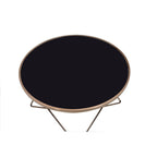 ACME 81830 Valora Coffee Table, Champagne & Black Glass  1
