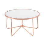 ACME 81835 Alivia Coffee Table, Rose Gold & Frosted Glass