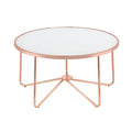 ACME 81835 Alivia Coffee Table, Rose Gold & Frosted Glass