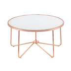 ACME 81835 Alivia Coffee Table, Rose Gold & Frosted Glass