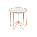 ACME 81837 Alivia End Table, Rose Gold & Frosted Glass