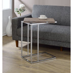 ACME 81849 Danson Side Table, Weathered Oak & Chrome