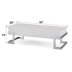 ACME 81850 Calnan Coffee Table with Lift Top, White & Chrome