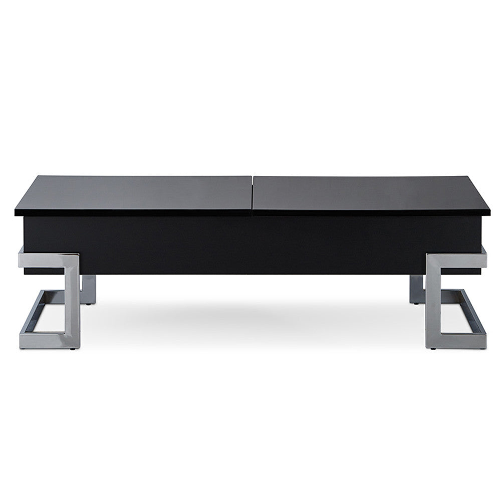 ACME 81855 Calnan Coffee Table with Lift Top, Black & Chrome