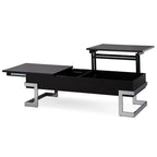 ACME 81855 Calnan Coffee Table with Lift Top, Black & Chrome