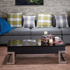 ACME 81855 Calnan Coffee Table with Lift Top, Black & Chrome