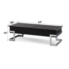 ACME 81855 Calnan Coffee Table with Lift Top, Black & Chrome