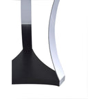 ACME 81917 Geiger End Table, Chrome & Black Glass