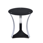 ACME 81917 Geiger End Table, Chrome & Black Glass