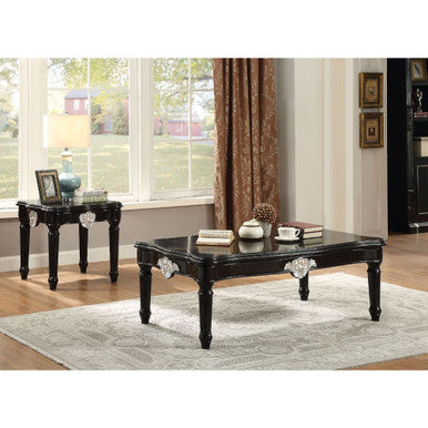 ACME 82112 Ernestine End Table, Black