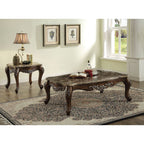 ACME 82147 Latisha End Table, Marble & Antique Oak