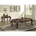 ACME 82147 Latisha End Table, Marble & Antique Oak