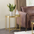 ACME 82307 Charrot End Table, Gold Finish