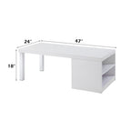 ACME 82330 Harta Coffee Table, White High Gloss & Chrome