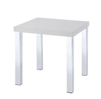 ACME 82332 Harta End Table, White High Gloss & Chrome